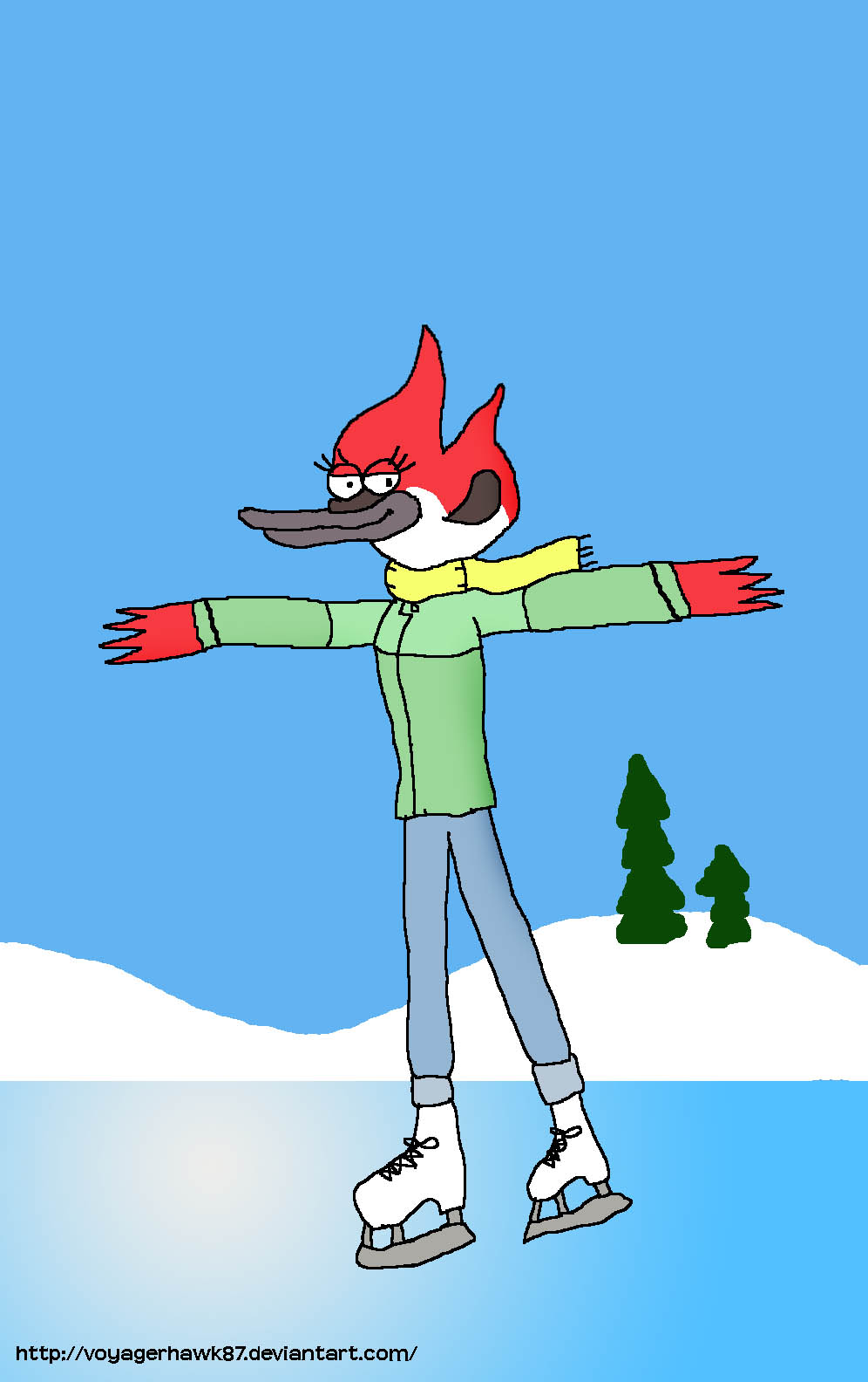 Ice Skating Margaret (Regular Show)