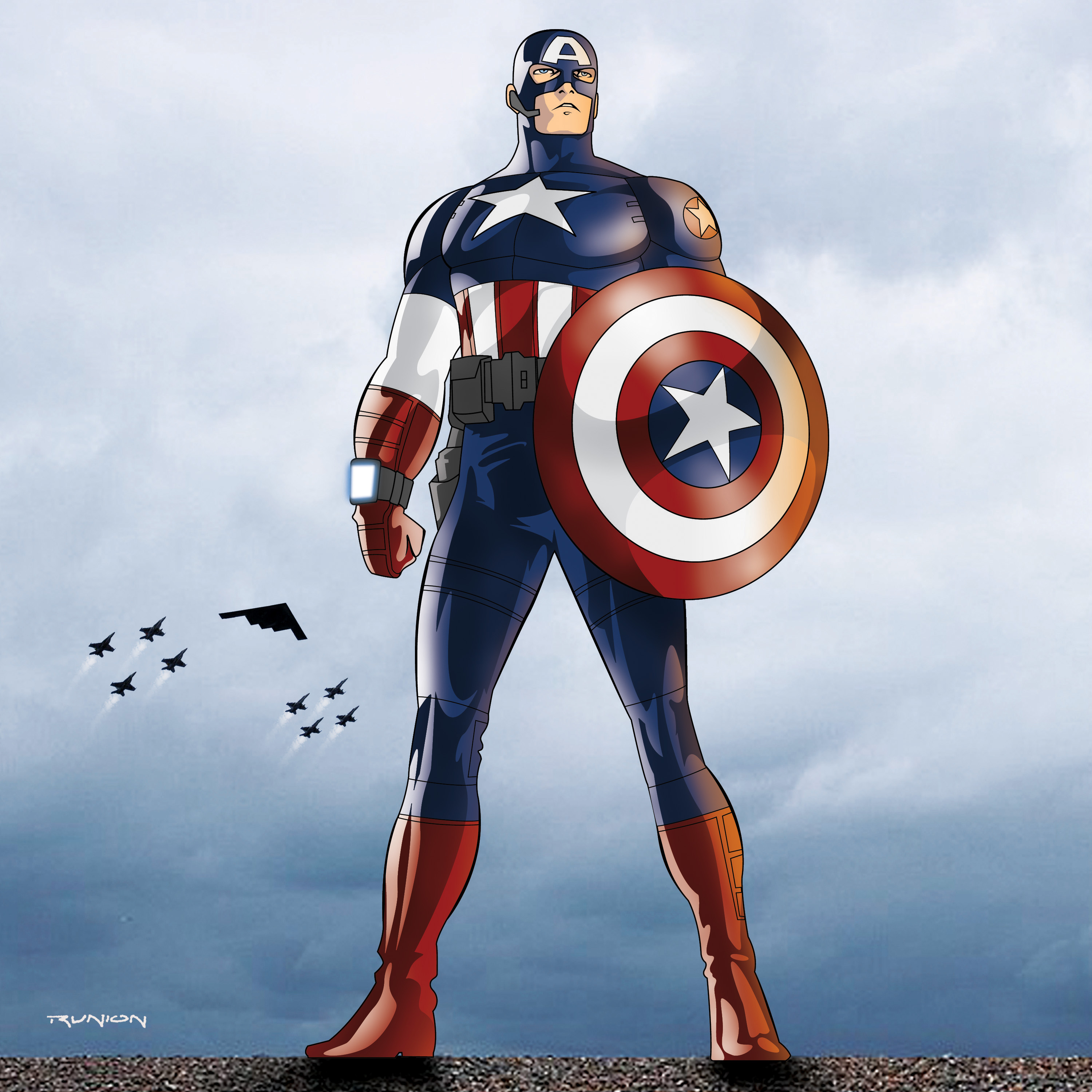 Cartoon Captain America Deviantart Avengers Captain America By Arunion On D...