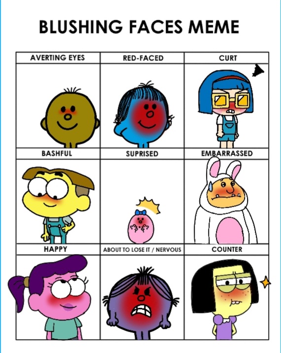 Deviantart Blushing Blushing Faces Meme by GerbinBoy2000 on DeviantArt
