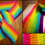 Crochet Rainbow Scarf