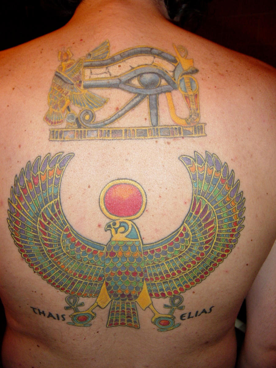 My tatoo Horus falcon Oudjat by Mavilia on DeviantArt