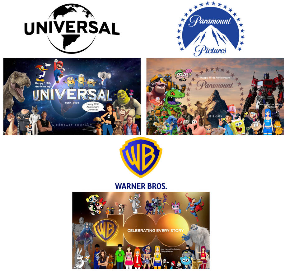 Universal vs Paramount vs Warner Bros. (WB) by NEwSpongeBobFan21 on ...