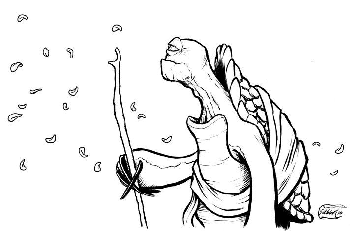 Oogway with petals