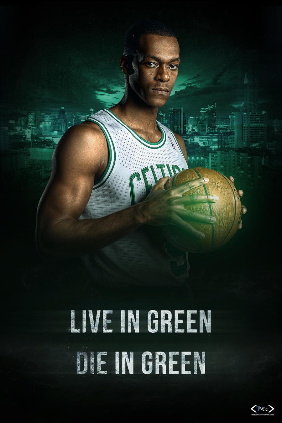 Rajon Rondo Celtics Poster