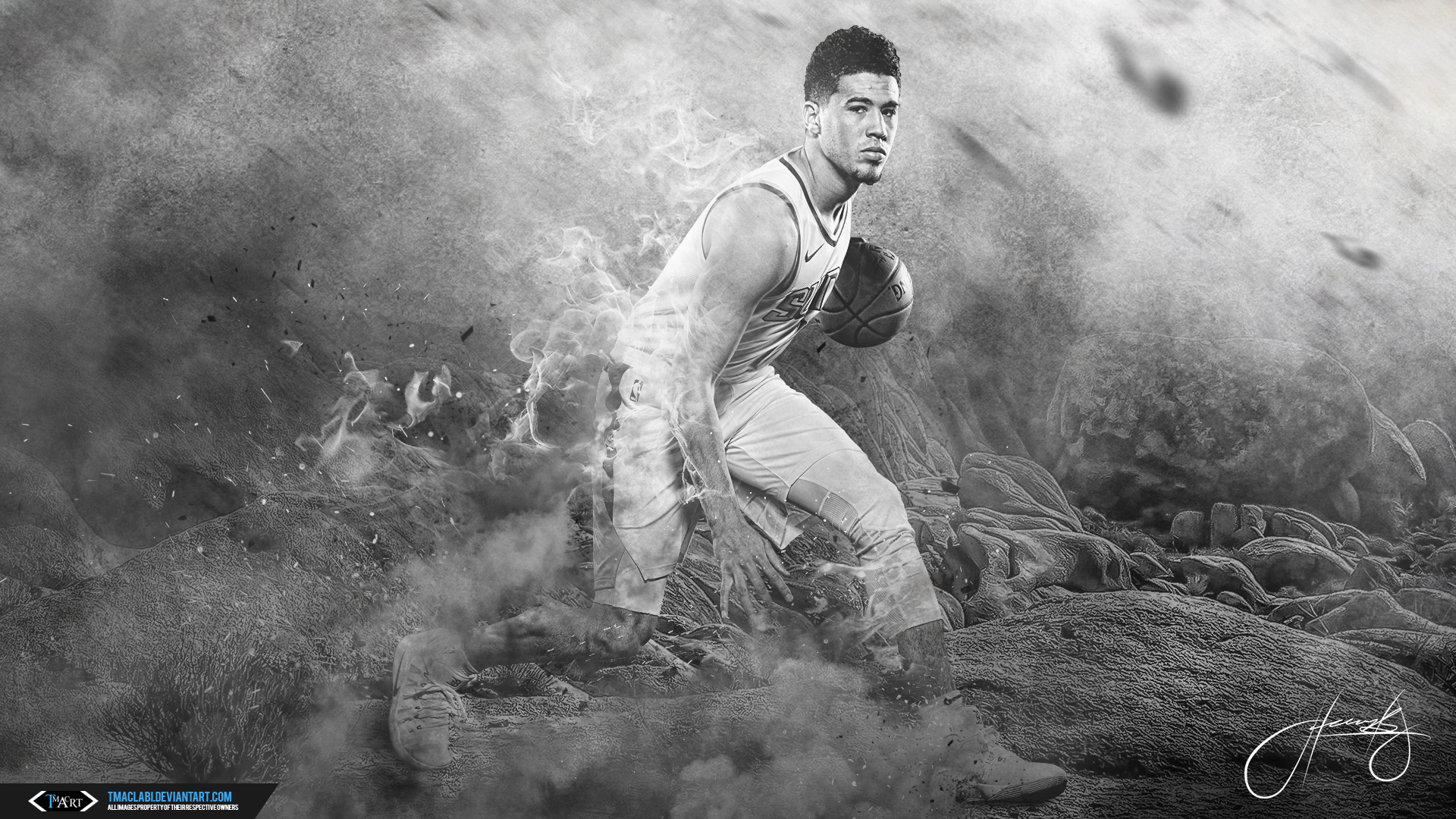 Devin Booker Firestarter Wallpaper