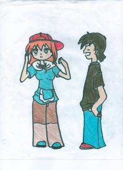 Ash and Misty- Dressed Ya-chan