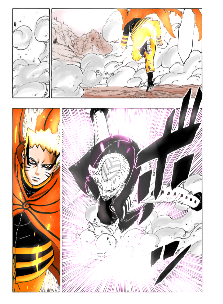 Naruto Baryon Mode Vs Isshiki Colored By Narurarry On Deviantart