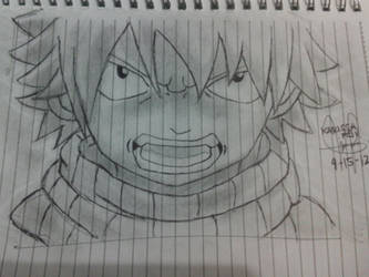 Natsu Dragneel Noteboook Drawing