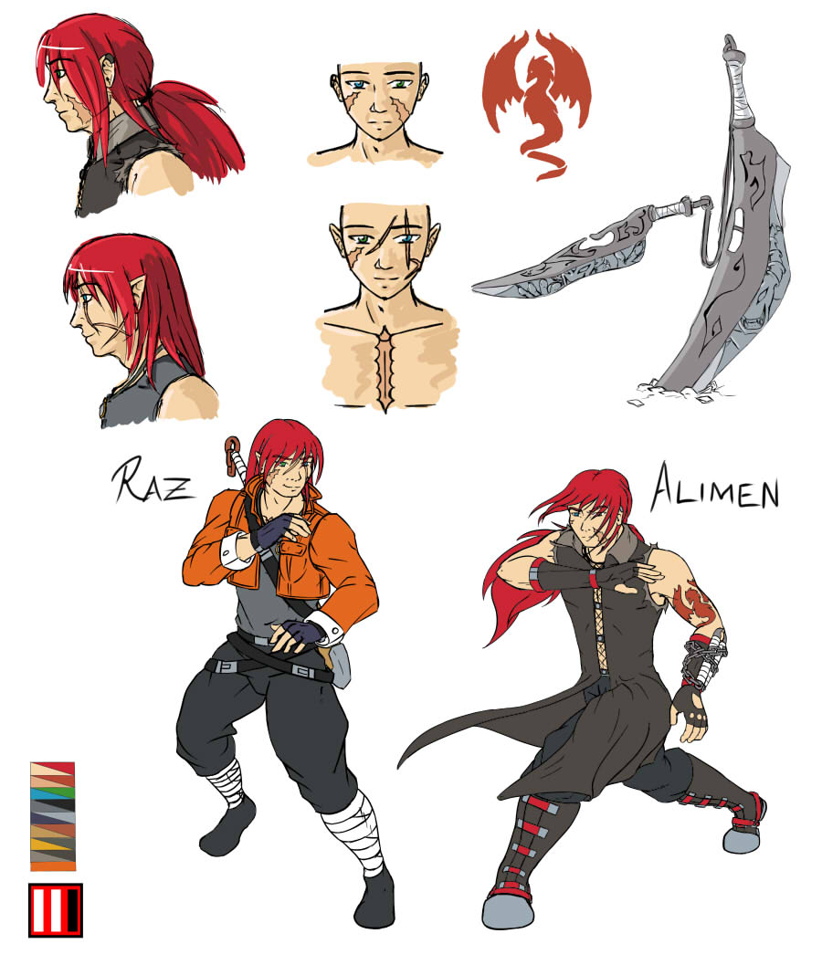 Raz and Alimen Character Sheet