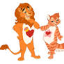 Brave Heart Lion and Proud Heart Cat