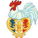 French Heart With Gallic Rooster