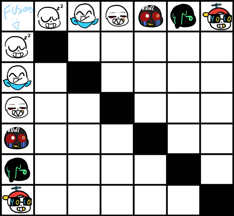 Undertale AU Fusion Grid ($5/500 points) by kibblekibz on DeviantArt