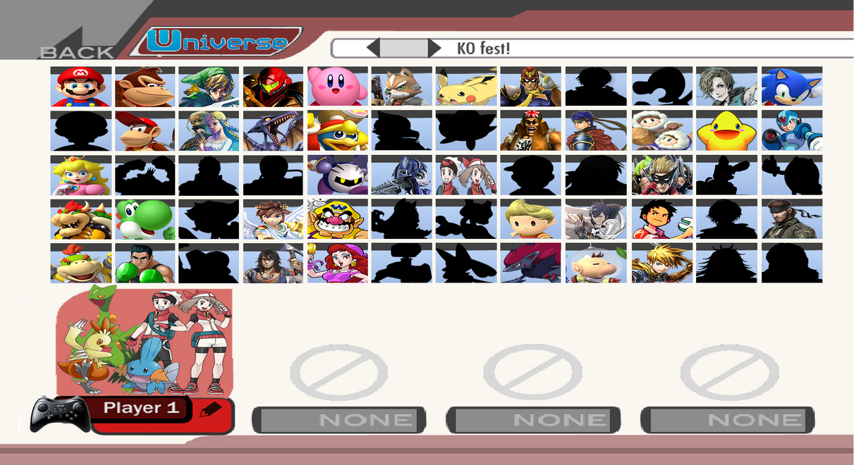 Sbbu Roster Super Smash Bros Universe Starting Roster by NintendoFanDj on DeviantArt