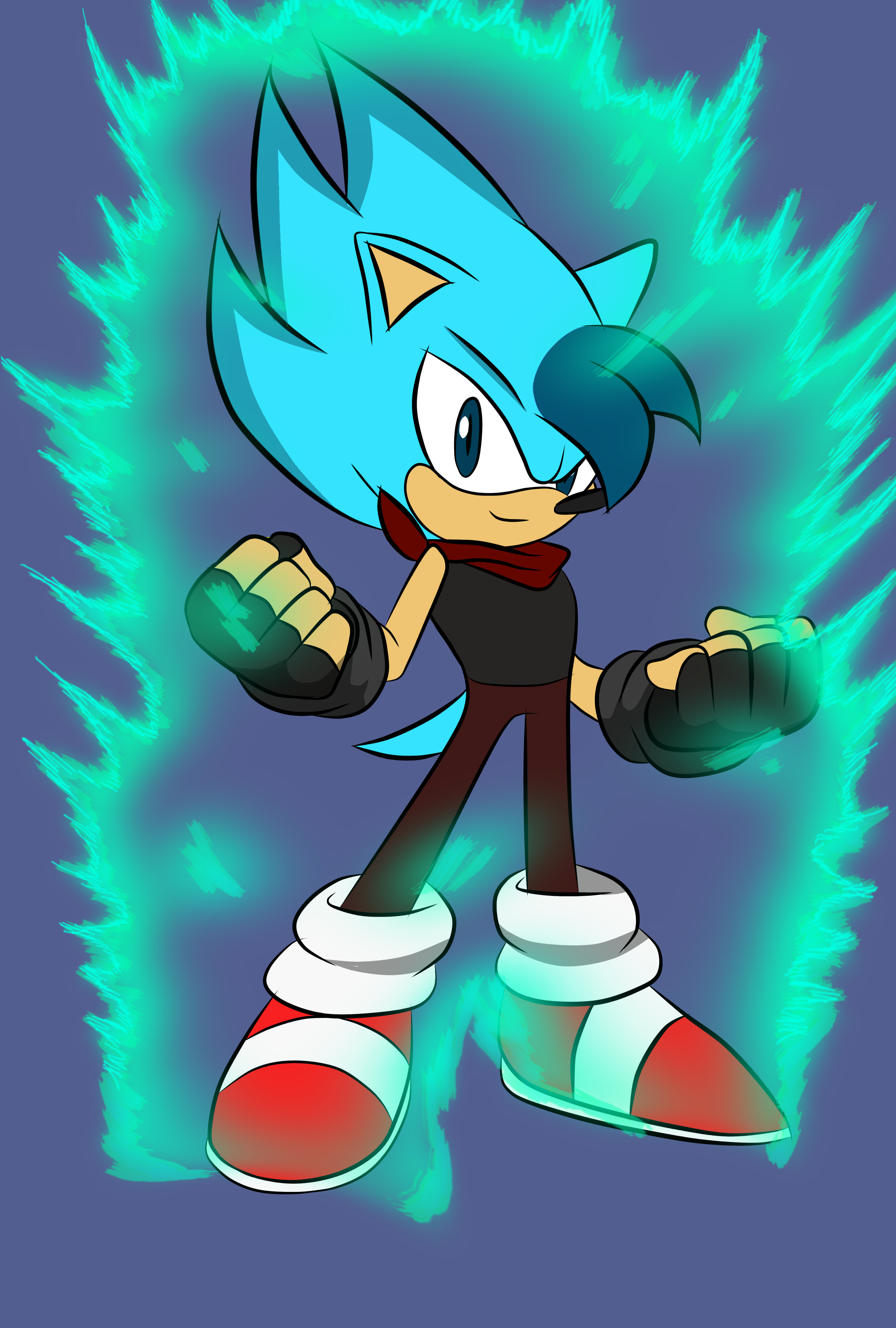 SUPER SONIC GOD (BLUE) by SarkenTheHedgehog on DeviantArt