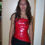 Red Duct Tape Corset-Corsette