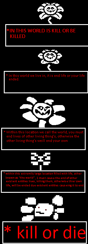 Flowey Pixel Art: It's Kill Or Be Killed