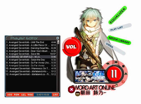 Sinon GGO - Sword Art Online Winamp Skin