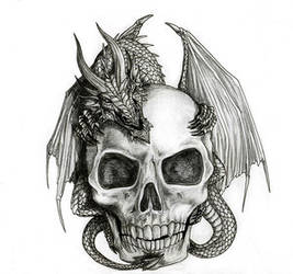 dragon and skull