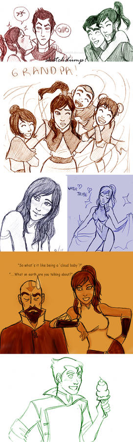 Legend of Korra sketchdump