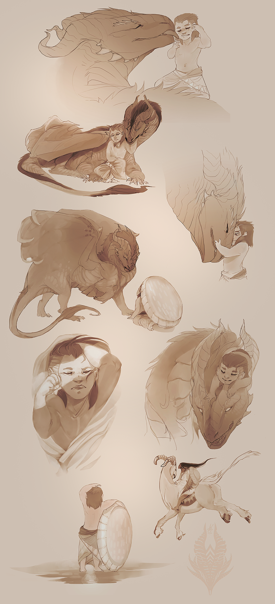 Akiethia and Sagha sketchpage