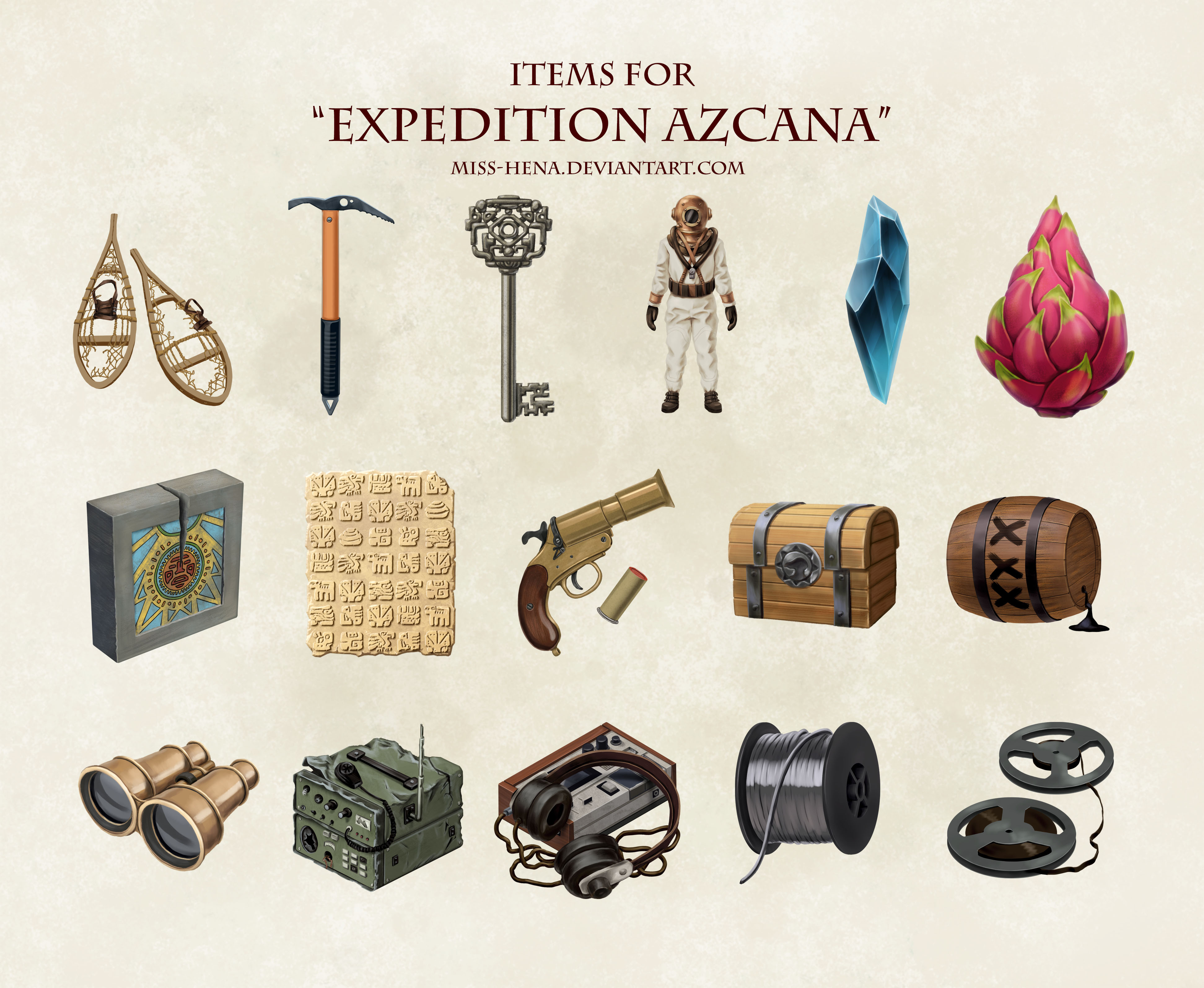 Items for Expedition Azcana by miss-hena on DeviantArt