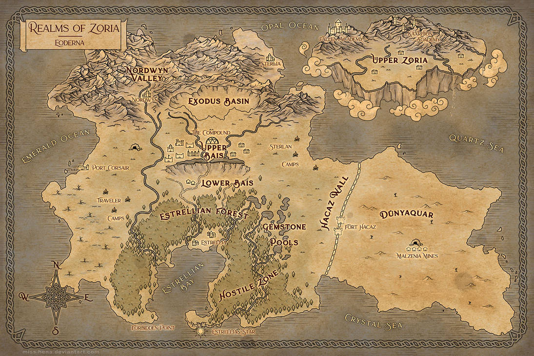 Azaria Map Map Art: Zoria by miss-hena on DeviantArt