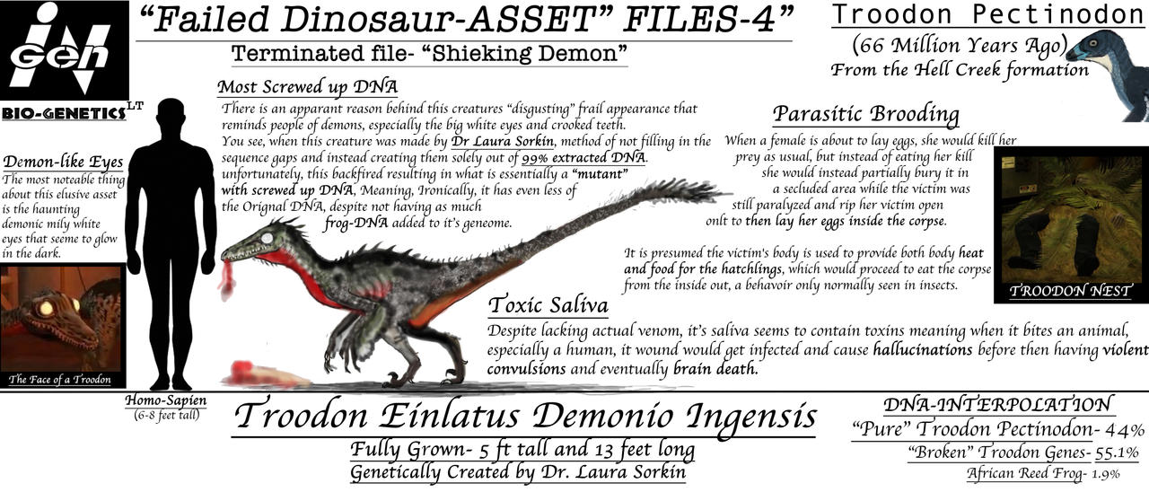 TERMINATED DINOSAUR ASSET FILES- Demon Troodon by Taliesaurus on DeviantArt
