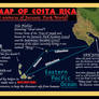 JURASSIC FRANCHISE: Map of Costa-Rica and islands