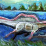 PALEOART: Acrylic Spinosaurus (2)
