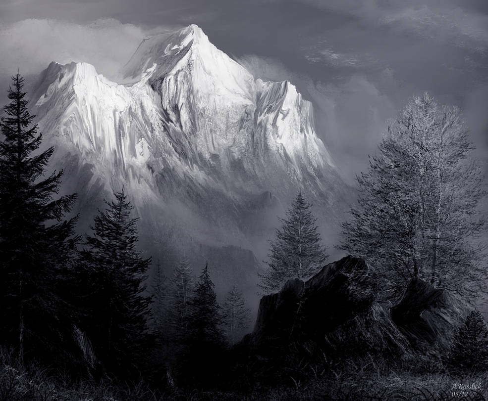 study of the mountain twilight by andrekosslick on DeviantArt