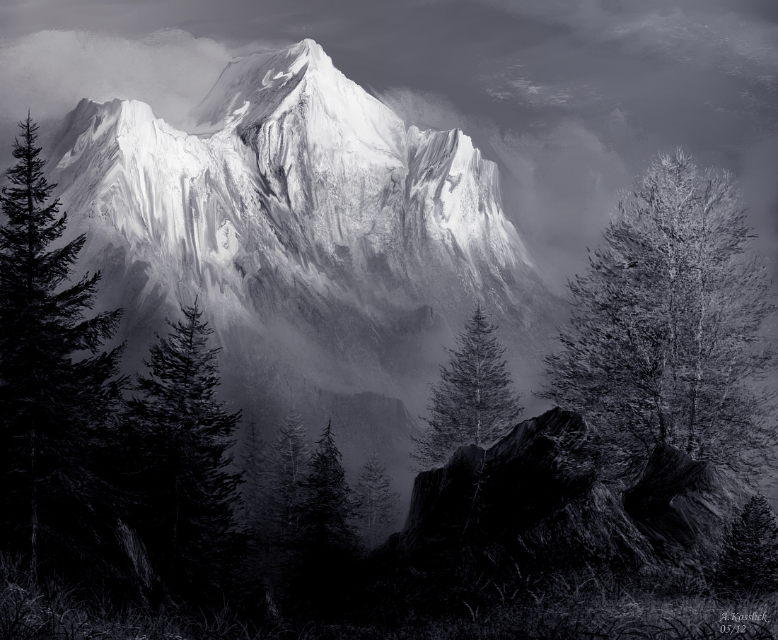 study of the mountain twilight