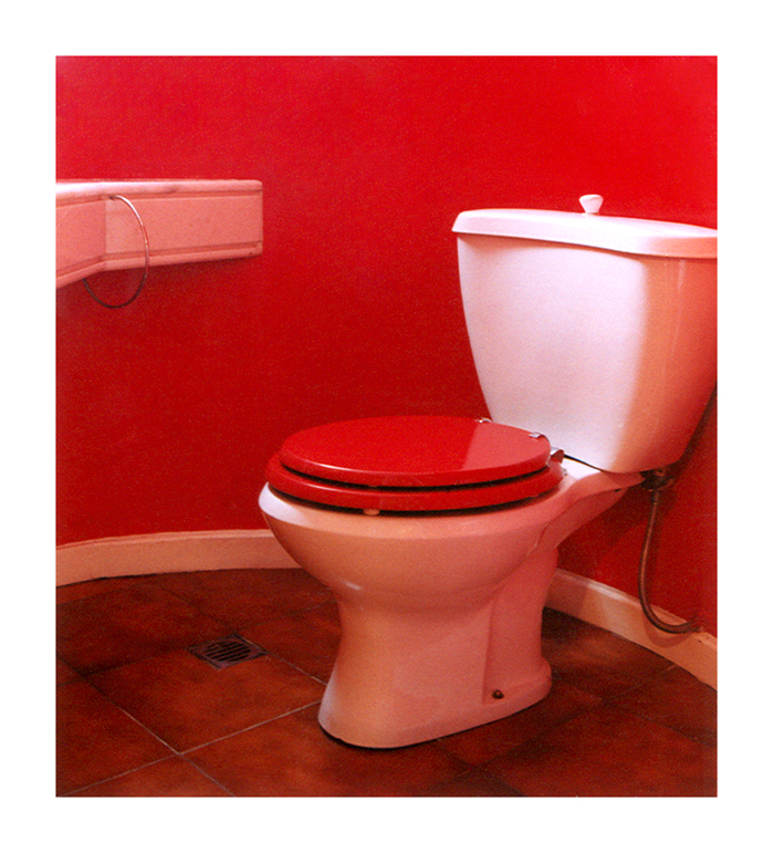 The red toilet