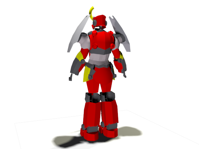 Gurren Lagann Costume 3d - back persp