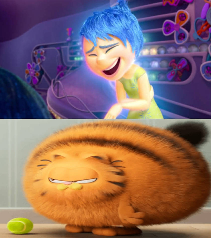 Joy laughing at Fluffy Garfield by ProGuy2006 on DeviantArt