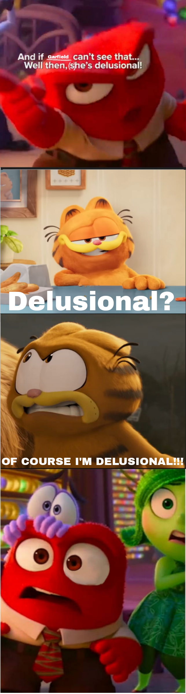 Anger calls Garfield delusional by ProGuy2006 on DeviantArt