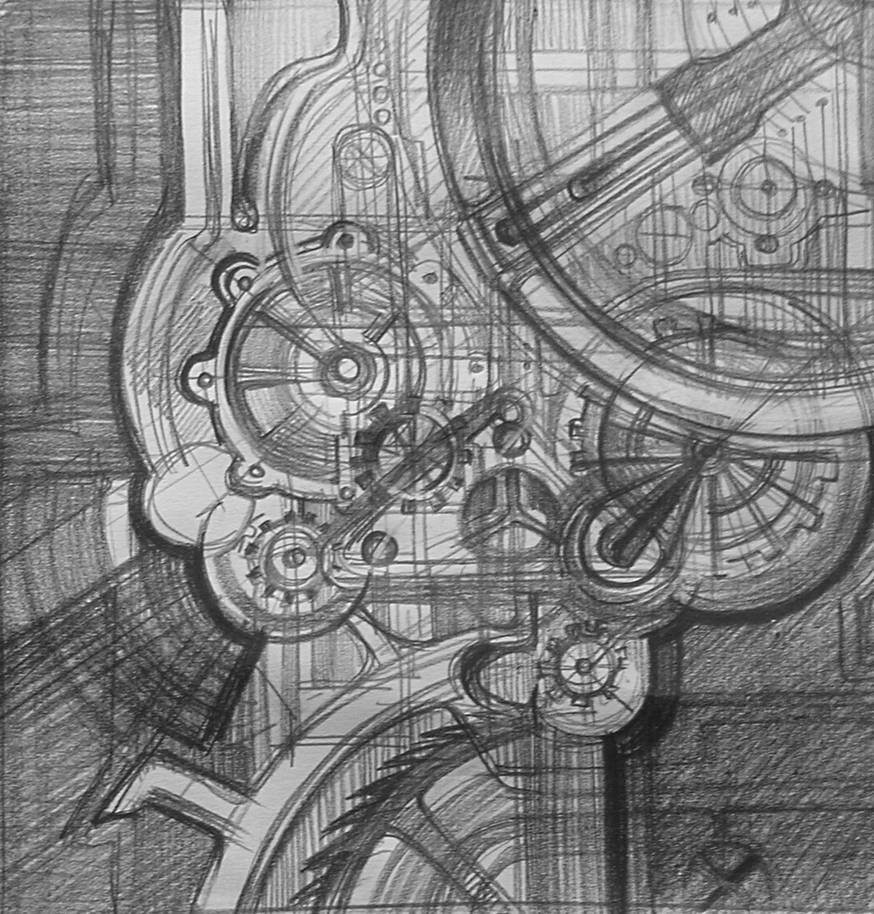 Machine Abstract Drawing Mechanical abstraction by Mladshoi on DeviantArt
