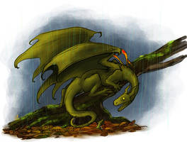 Dragon Cave - Olive dragon