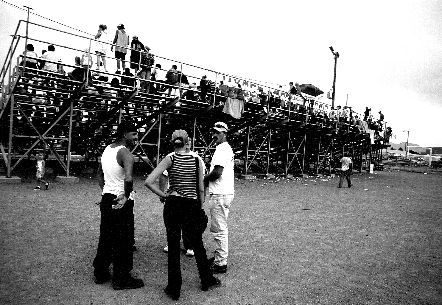 behind the bleachers