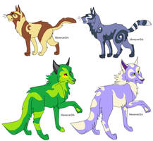 Wolf n Cat adoptables 1 : OPEN