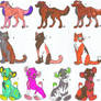 Lions,Cats,Wolf Adopts-3-OPEN