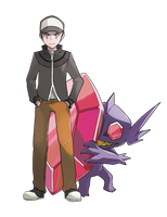 COMMISSION: Trainer with Mega Sableye