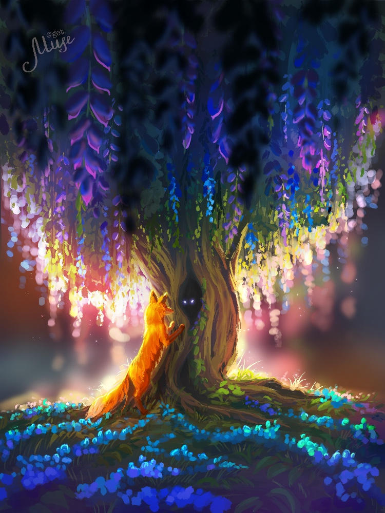 The spring and the curious fox by VikaMuse on DeviantArt