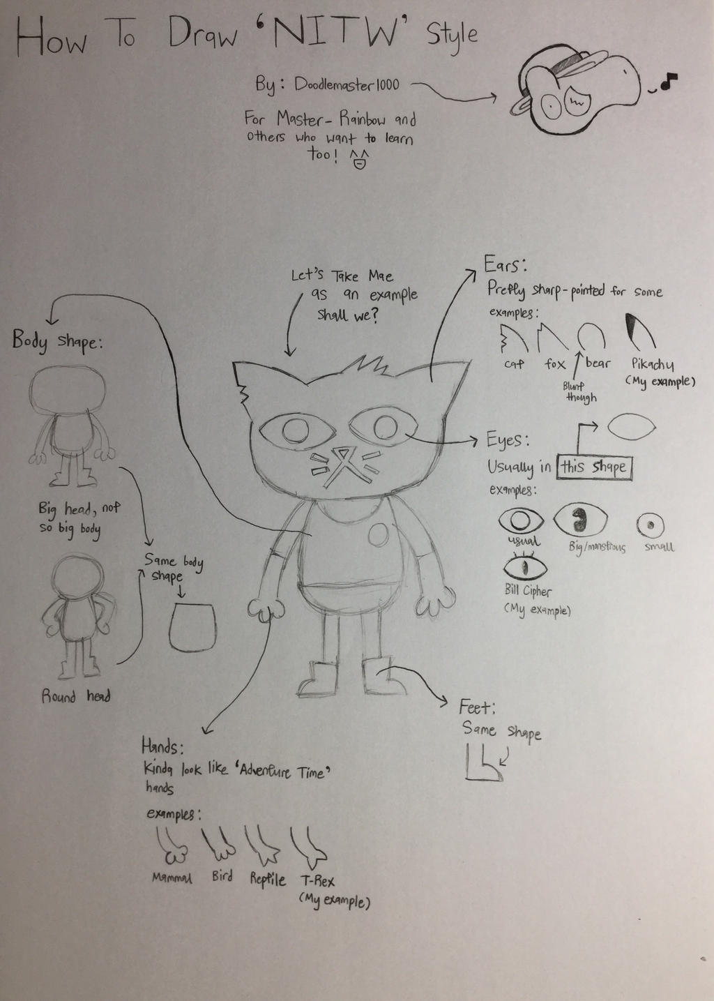A guide to ' NITW ' style by Doodlemaster1000 on DeviantArt