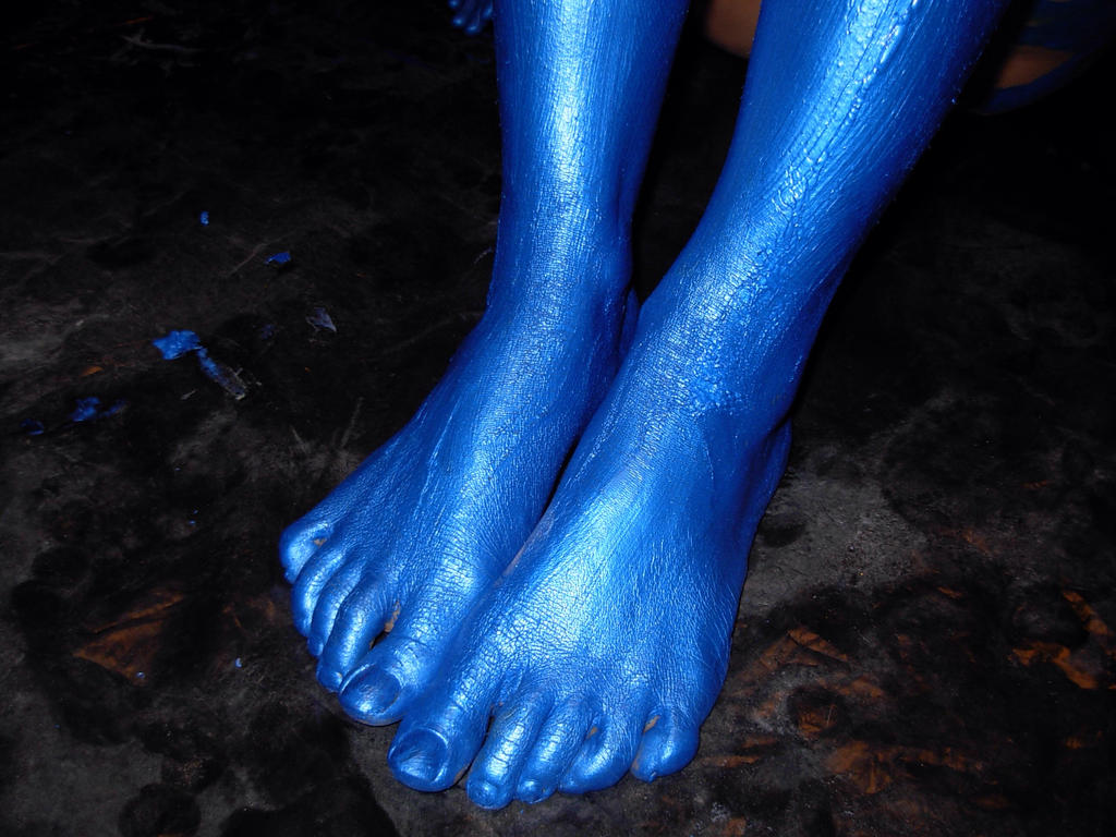 Blue Human Foot Blue feet by AlinaPaint on DeviantArt