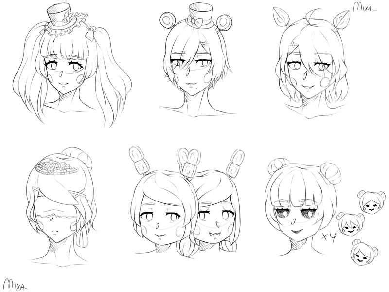 FNaFSL characters(not all)design by Zera75 on DeviantArt