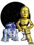 C3P0 and R2D2 by ninjatron