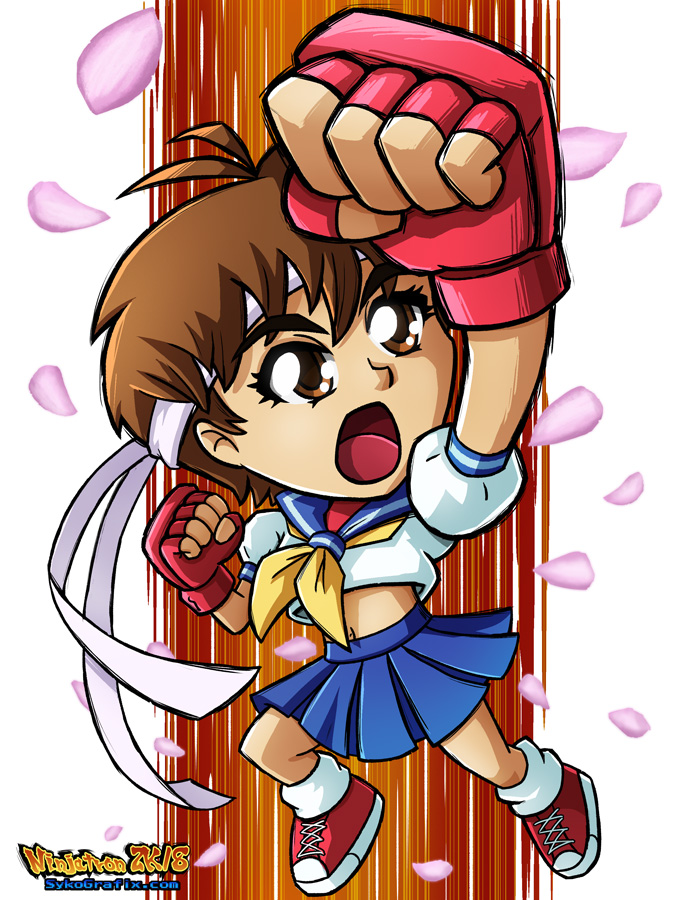 SD Street Fighter Sakura by ninjatron