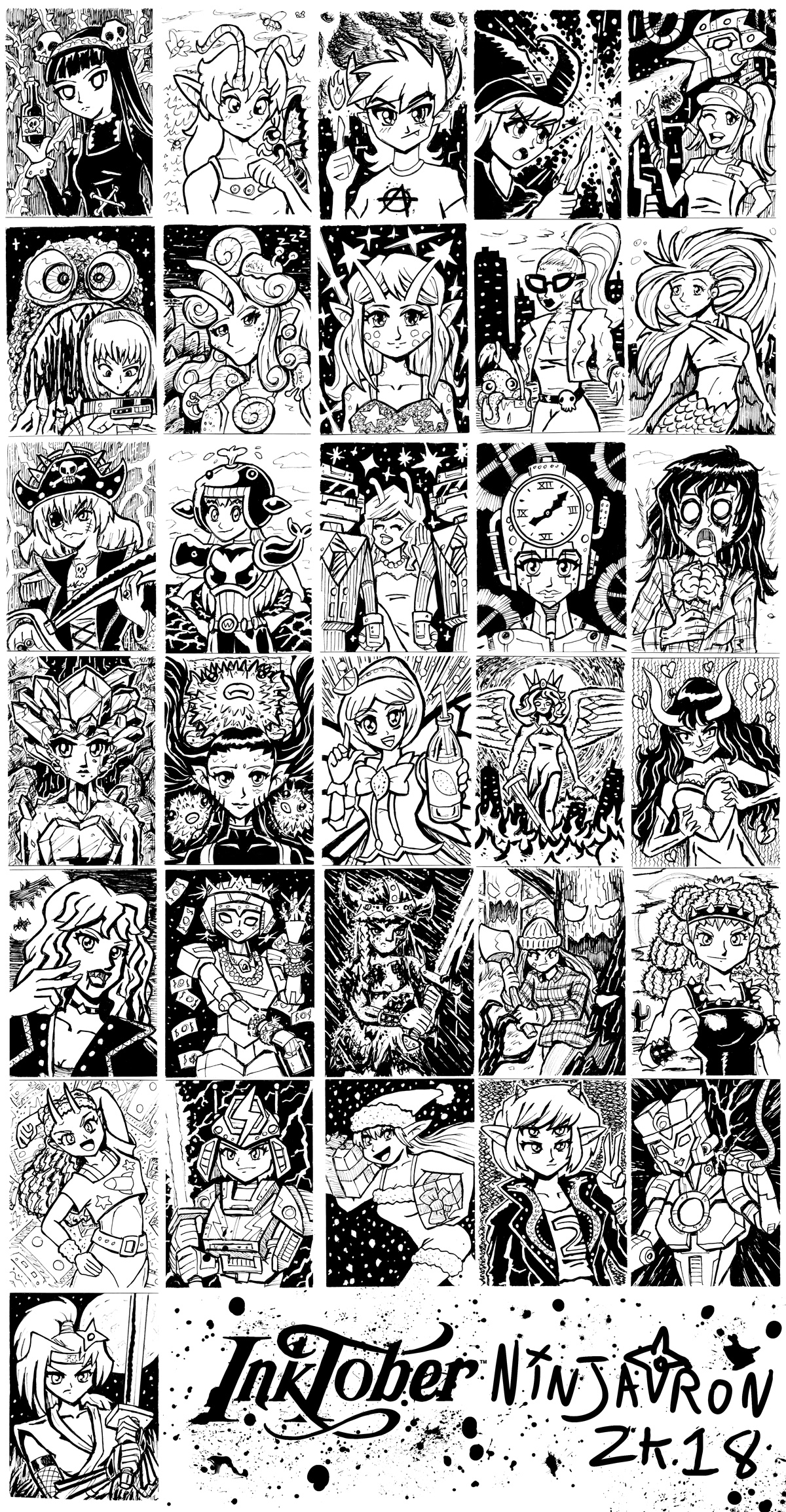 Inktober 2018 by ninjatron