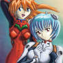 Evangelion - Asuka and Rei