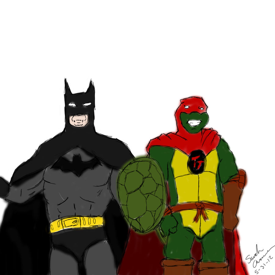 Turtle Titan and Batman